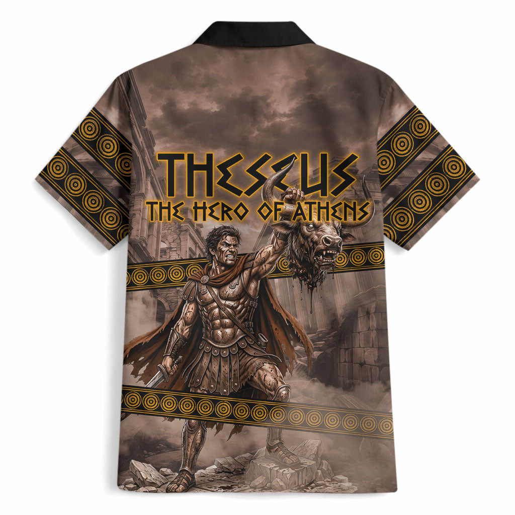 Theseus The Hero Of Athens Hawaiian Shirt Greek Mythology Minotaur Ancient Warrior Art
