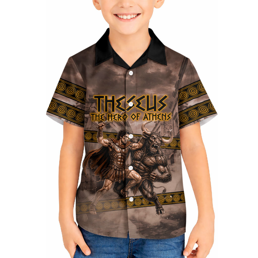 Theseus The Hero Of Athens Hawaiian Shirt Greek Mythology Minotaur Ancient Warrior Art