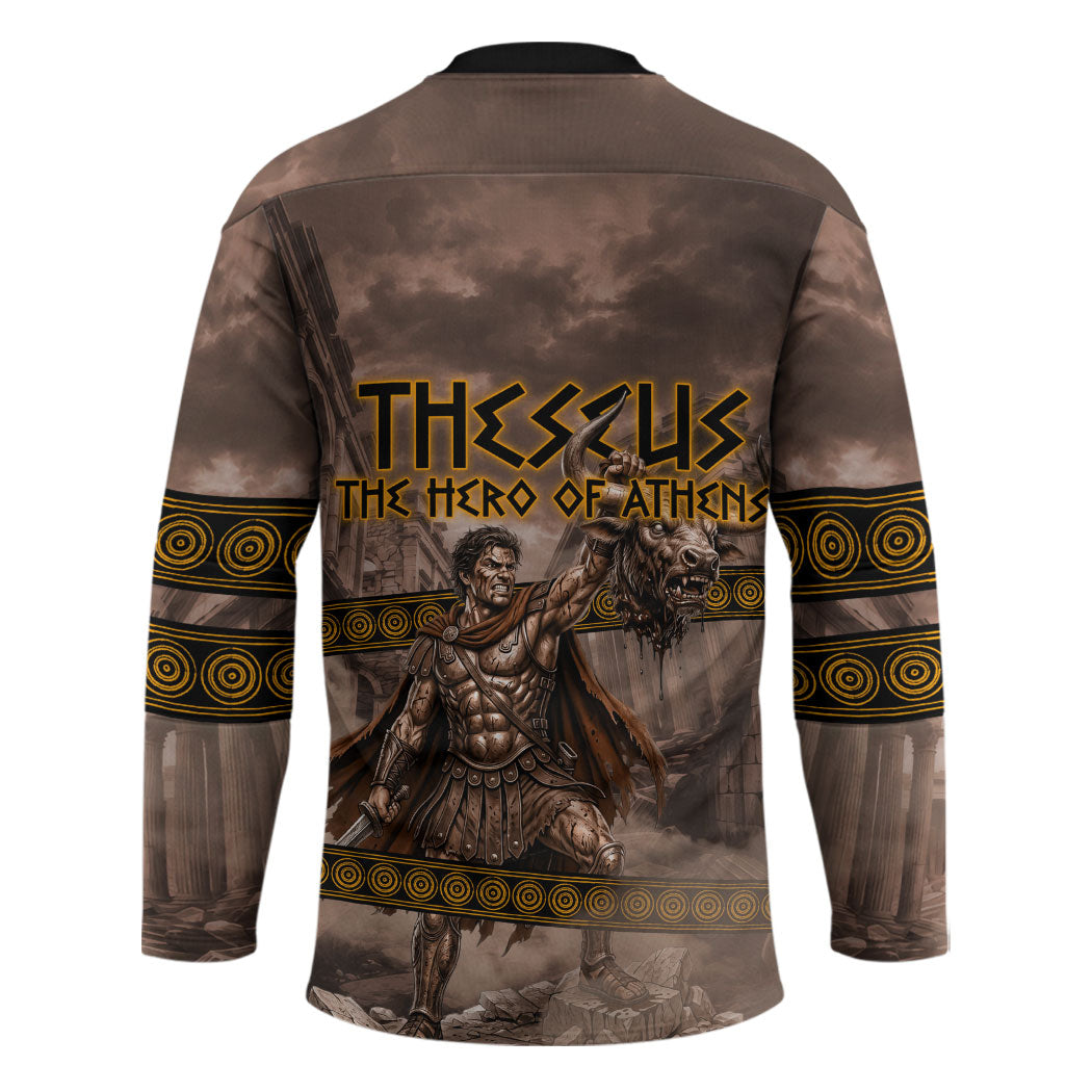 Theseus The Hero Of Athens Hockey Jersey Greek Mythology Minotaur Ancient Warrior Art