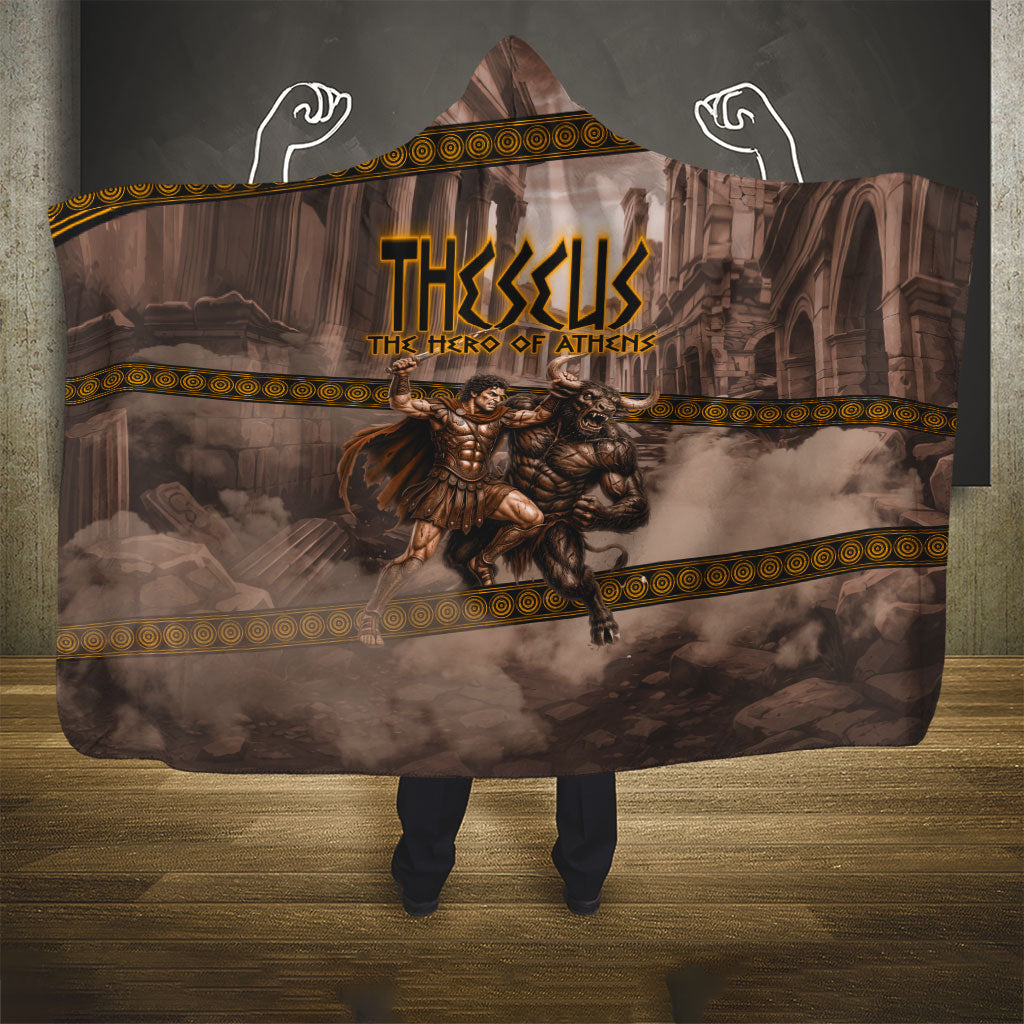Theseus The Hero Of Athens Hooded Blanket Greek Mythology Minotaur Ancient Warrior Art