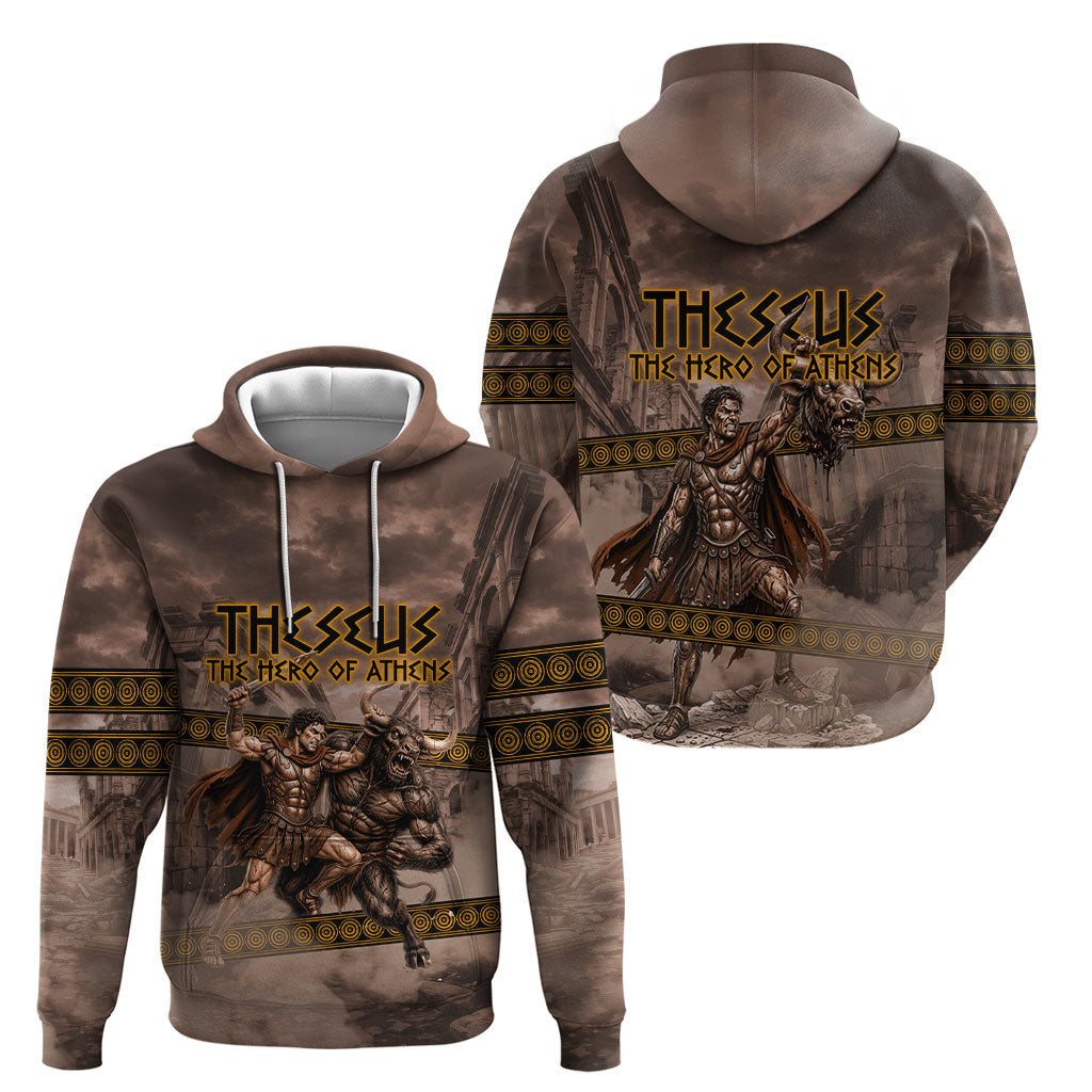 Theseus The Hero Of Athens Hoodie Greek Mythology Minotaur Ancient Warrior Art