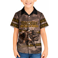 Theseus The Hero Of Athens Kid Hawaiian Shirt Greek Mythology Minotaur Ancient Warrior Art