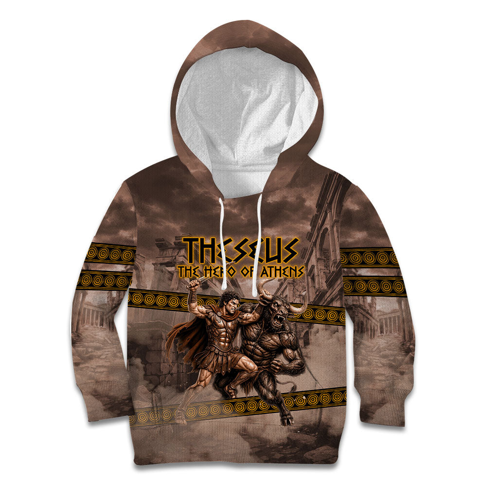 Theseus The Hero Of Athens Kid Hoodie Greek Mythology Minotaur Ancient Warrior Art