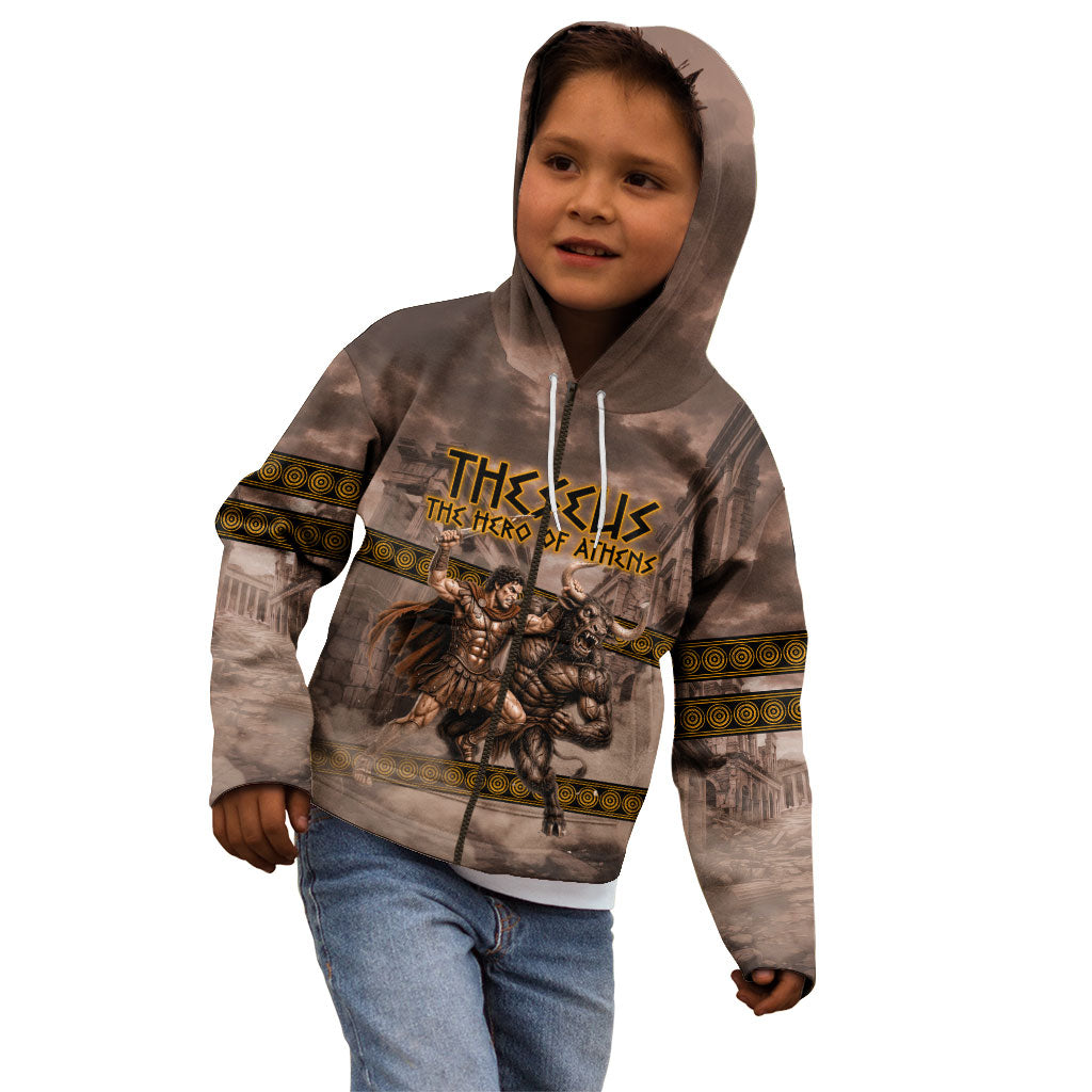 Theseus The Hero Of Athens Kid Hoodie Greek Mythology Minotaur Ancient Warrior Art