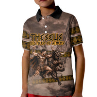 Theseus The Hero Of Athens Kid Polo Shirt Greek Mythology Minotaur Ancient Warrior Art