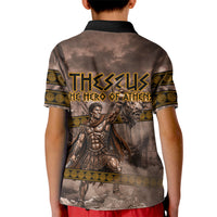 Theseus The Hero Of Athens Kid Polo Shirt Greek Mythology Minotaur Ancient Warrior Art