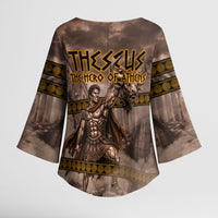 Theseus The Hero Of Athens Kimono Sleeve Blouse Greek Mythology Minotaur Ancient Warrior Art