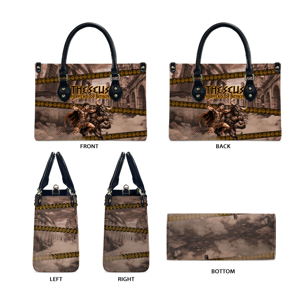 Theseus The Hero Of Athens Leather Bag Greek Mythology Minotaur Ancient Warrior Art