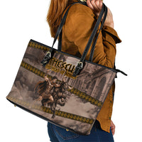 Theseus The Hero Of Athens Leather Tote Bag Greek Mythology Minotaur Ancient Warrior Art