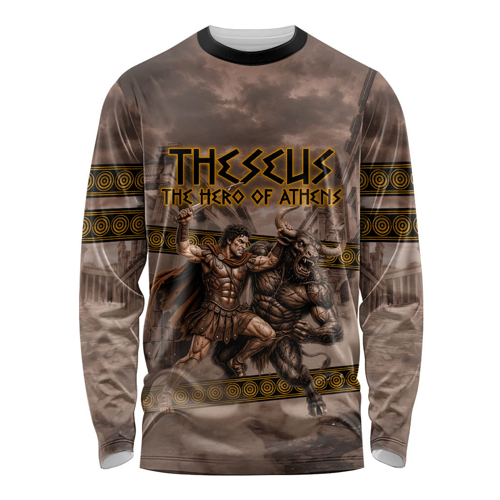 Theseus The Hero Of Athens Long Sleeve Shirt Greek Mythology Minotaur Ancient Warrior Art