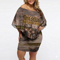Theseus The Hero Of Athens Off Shoulder Short Dress Greek Mythology Minotaur Ancient Warrior Art