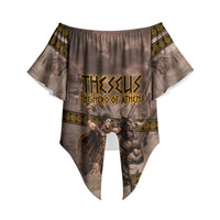 Theseus The Hero Of Athens Off Shoulder Wrap Waist Top Greek Mythology Minotaur Ancient Warrior Art