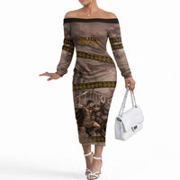 Theseus The Hero Of Athens Off The Shoulder Long Sleeve Dress Greek Mythology Minotaur Ancient Warrior Art