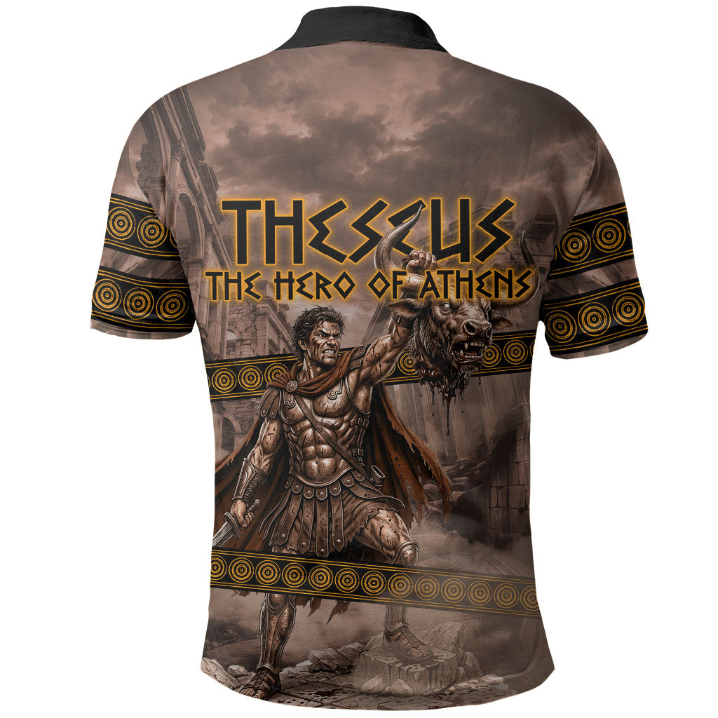 Theseus The Hero Of Athens Polo Shirt Greek Mythology Minotaur Ancient Warrior Art
