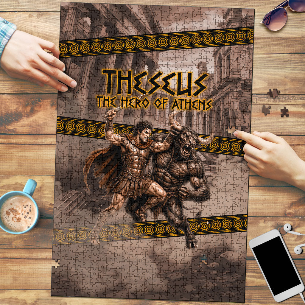 Theseus The Hero Of Athens Puzzle Greek Mythology Minotaur Ancient Warrior Art