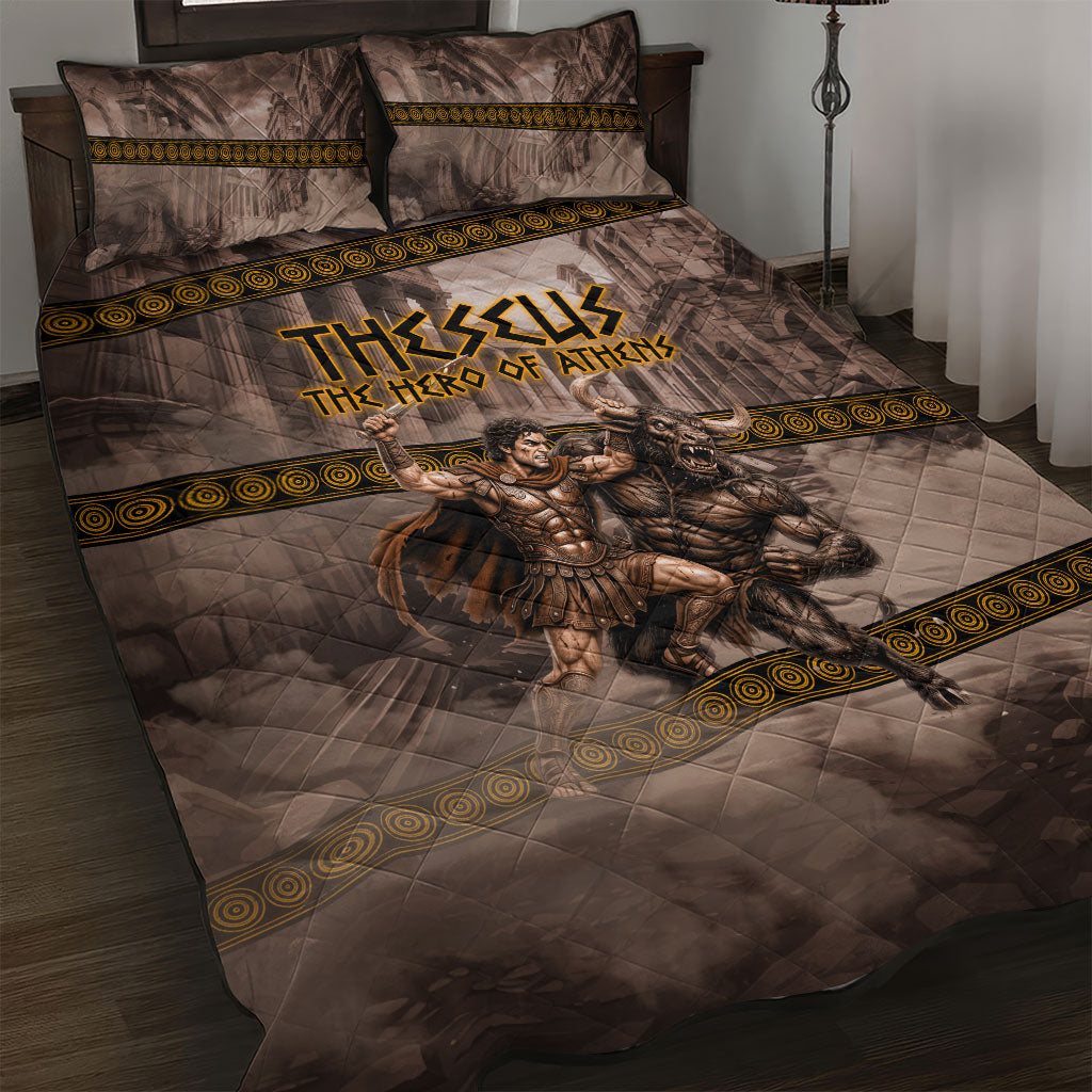 Theseus The Hero Of Athens Quilt Bed Set Greek Mythology Minotaur Ancient Warrior Art
