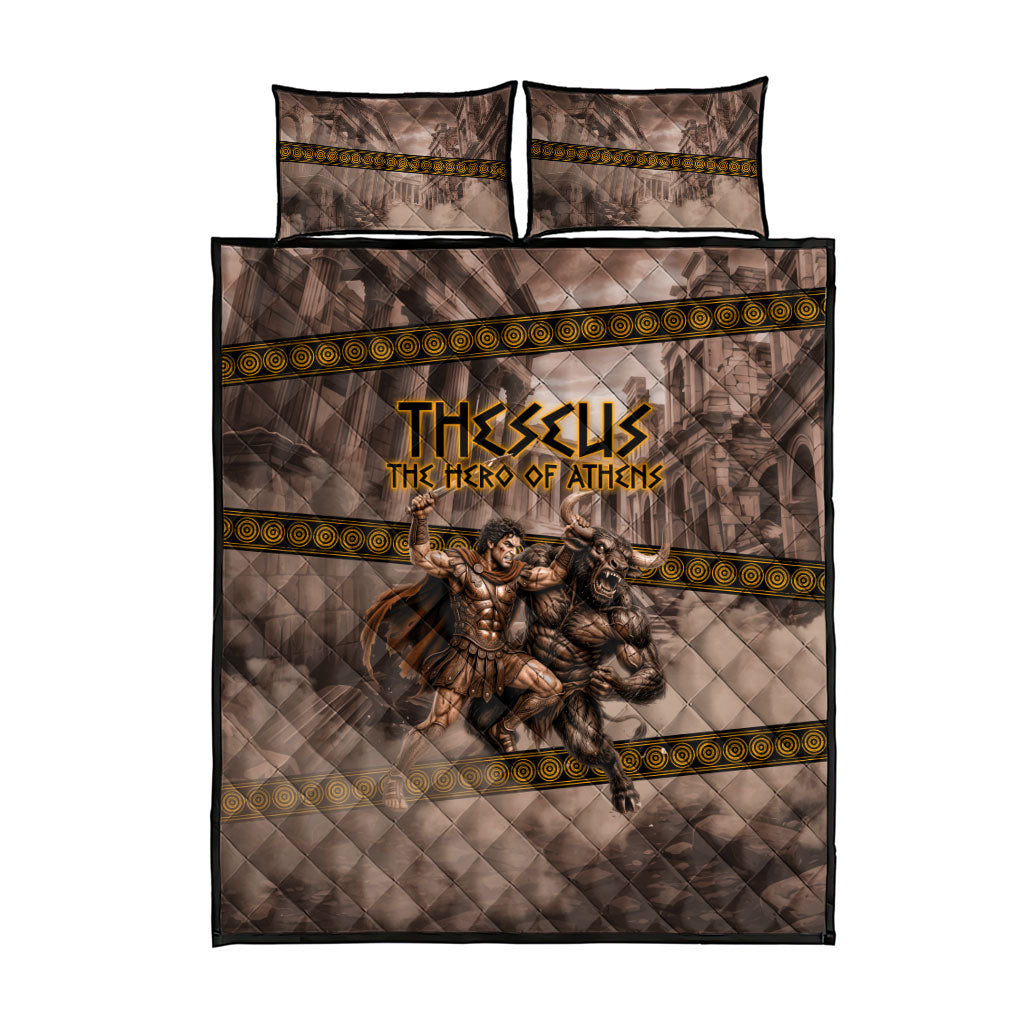 Theseus The Hero Of Athens Quilt Bed Set Greek Mythology Minotaur Ancient Warrior Art
