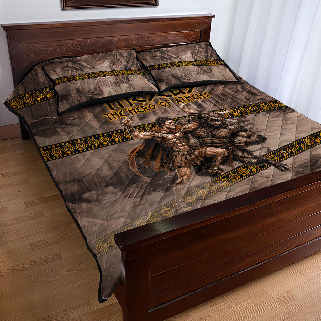 Theseus The Hero Of Athens Quilt Bed Set Greek Mythology Minotaur Ancient Warrior Art