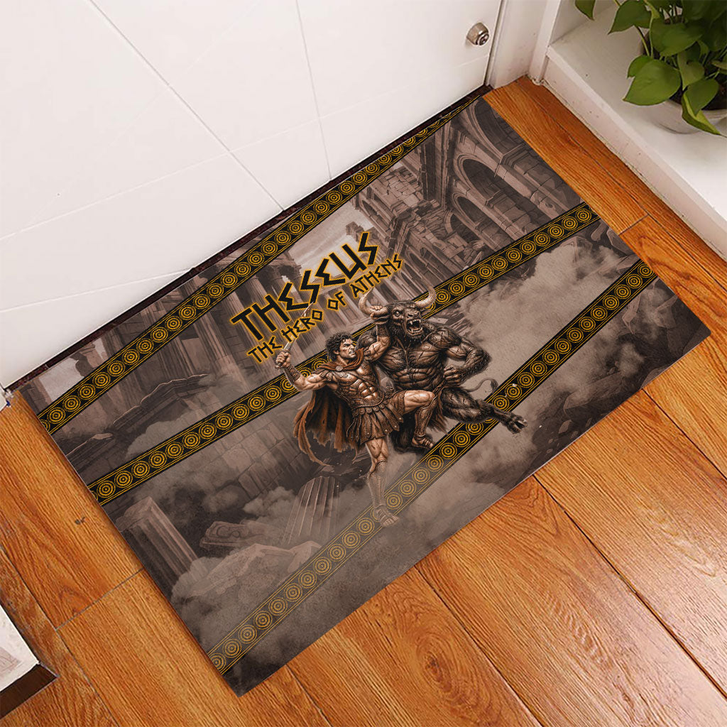 Theseus The Hero Of Athens Rubber Doormat Greek Mythology Minotaur Ancient Warrior Art