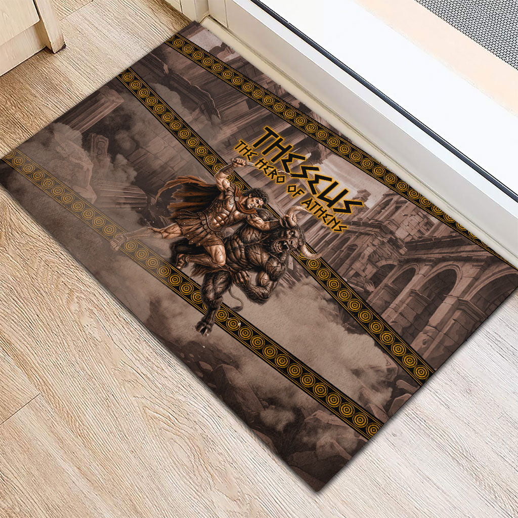 Theseus The Hero Of Athens Rubber Doormat Greek Mythology Minotaur Ancient Warrior Art