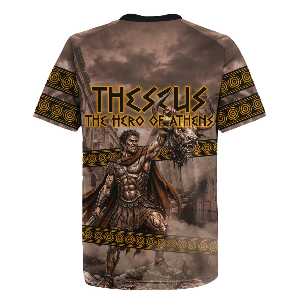 Theseus The Hero Of Athens Rugby Jersey Greek Mythology Minotaur Ancient Warrior Art