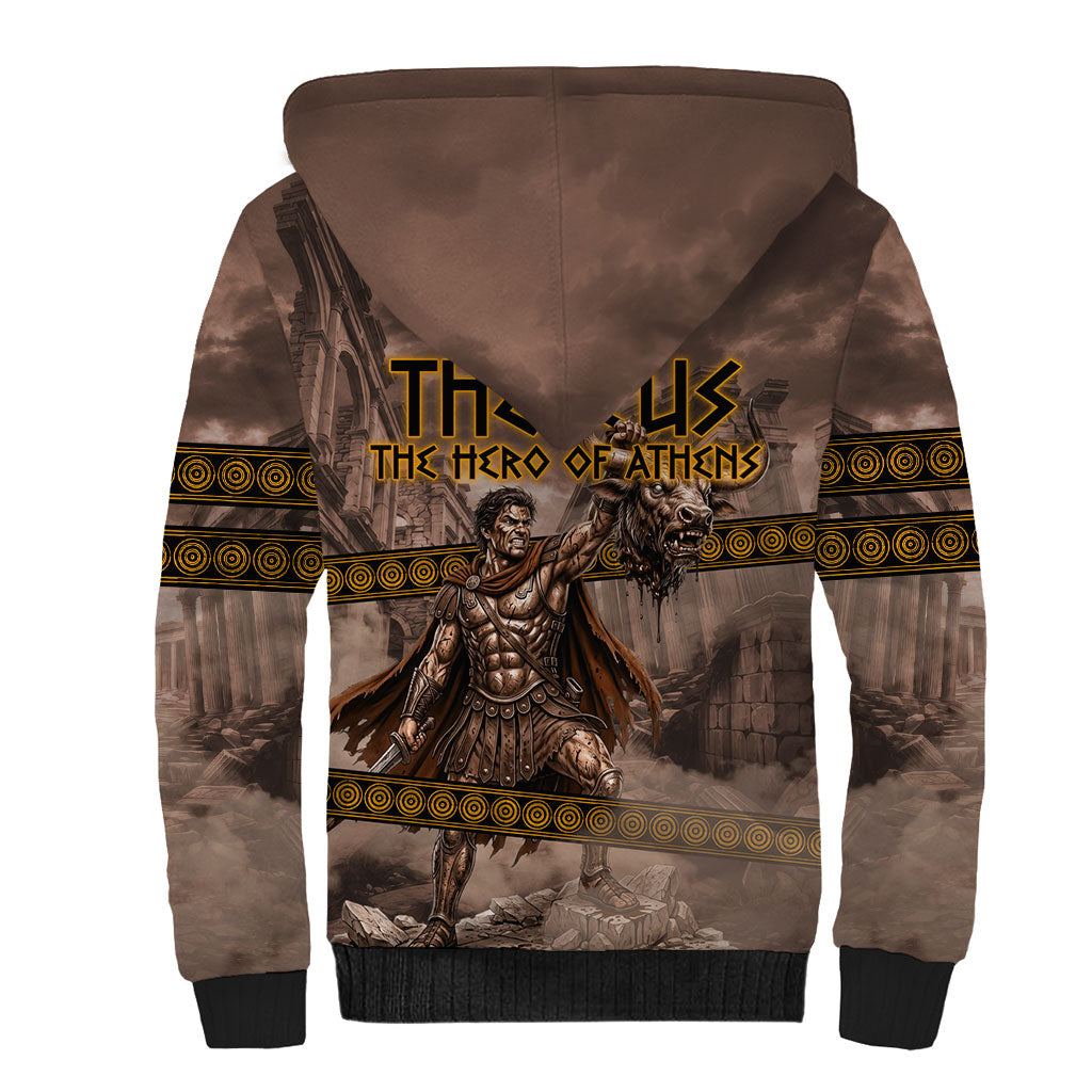 Theseus The Hero Of Athens Sherpa Hoodie Greek Mythology Minotaur Ancient Warrior Art