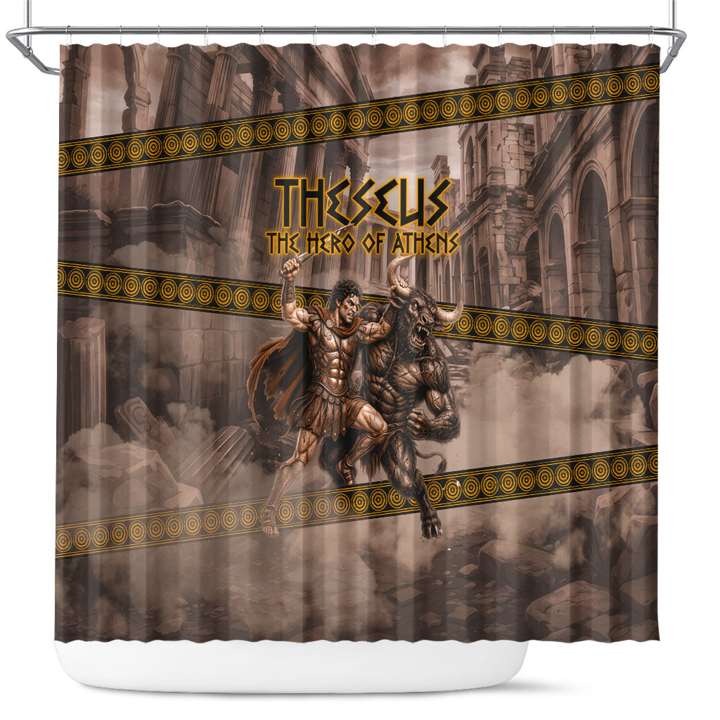 Theseus The Hero Of Athens Shower Curtain Greek Mythology Minotaur Ancient Warrior Art
