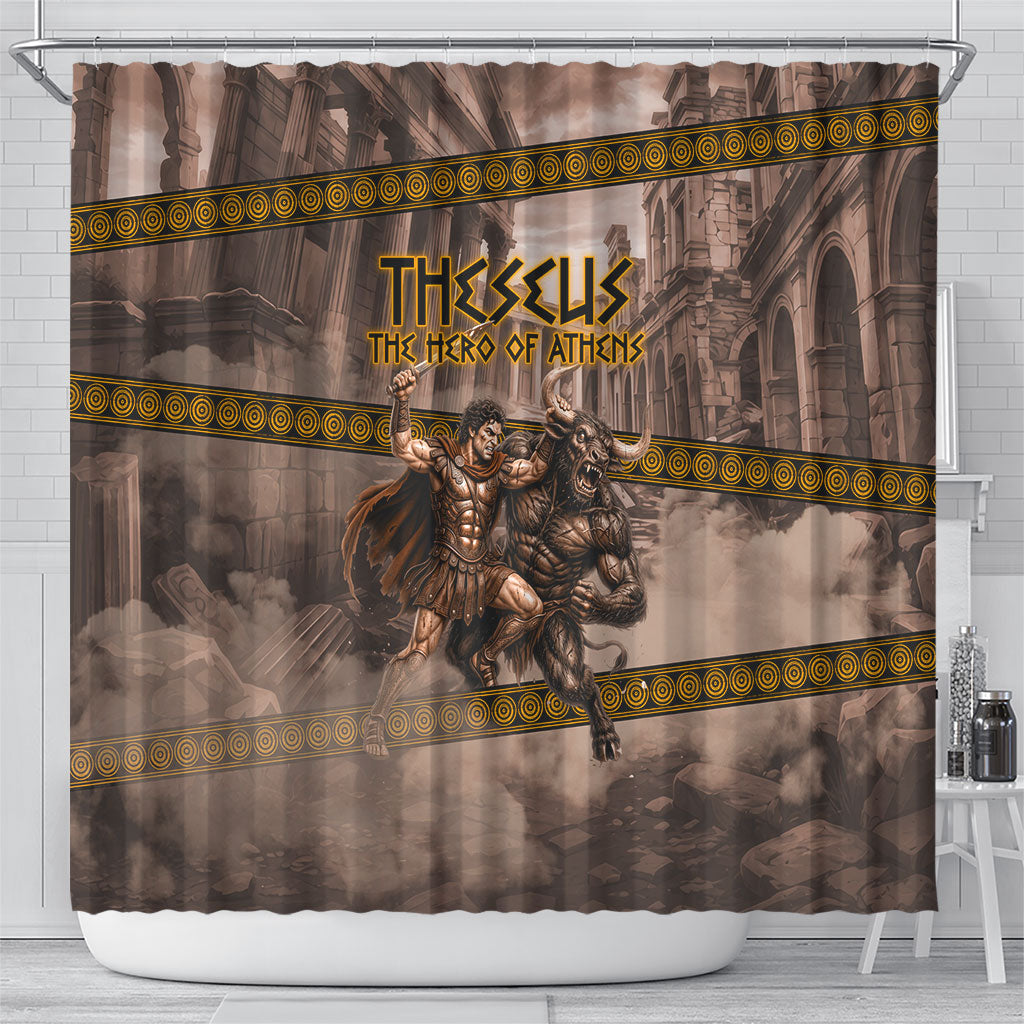 Theseus The Hero Of Athens Shower Curtain Greek Mythology Minotaur Ancient Warrior Art