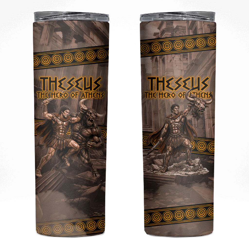 Theseus The Hero Of Athens Skinny Tumbler Greek Mythology Minotaur Ancient Warrior Art