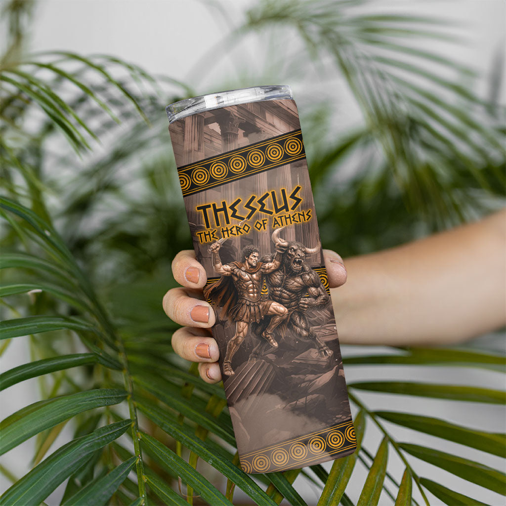 Theseus The Hero Of Athens Skinny Tumbler Greek Mythology Minotaur Ancient Warrior Art
