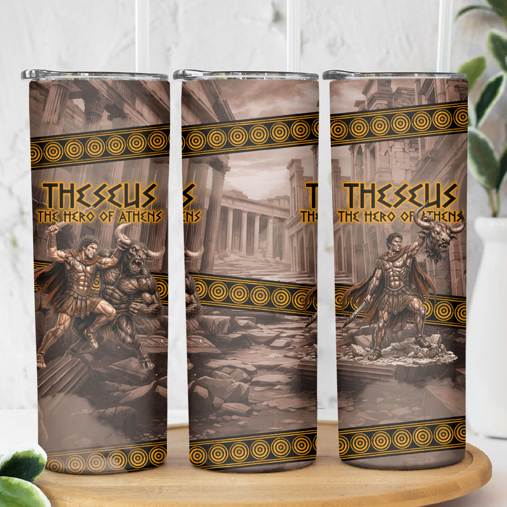 Theseus The Hero Of Athens Skinny Tumbler Greek Mythology Minotaur Ancient Warrior Art