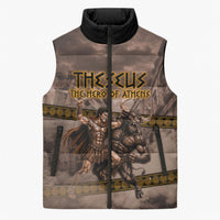 Theseus The Hero Of Athens Sleeveless Puffer Jacket Greek Mythology Minotaur Ancient Warrior Art