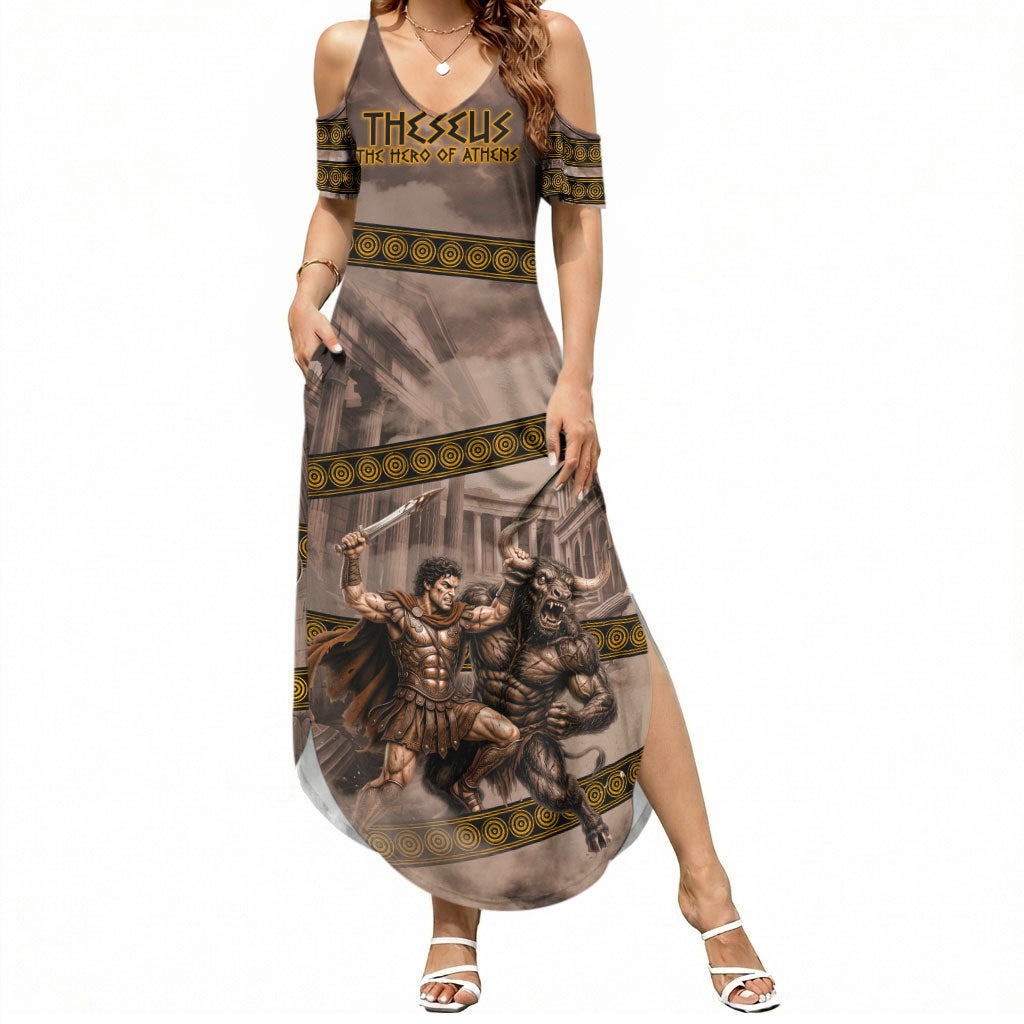 Theseus The Hero Of Athens Summer Maxi Dress Greek Mythology Minotaur Ancient Warrior Art
