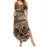 Theseus The Hero Of Athens Summer Maxi Dress Greek Mythology Minotaur Ancient Warrior Art