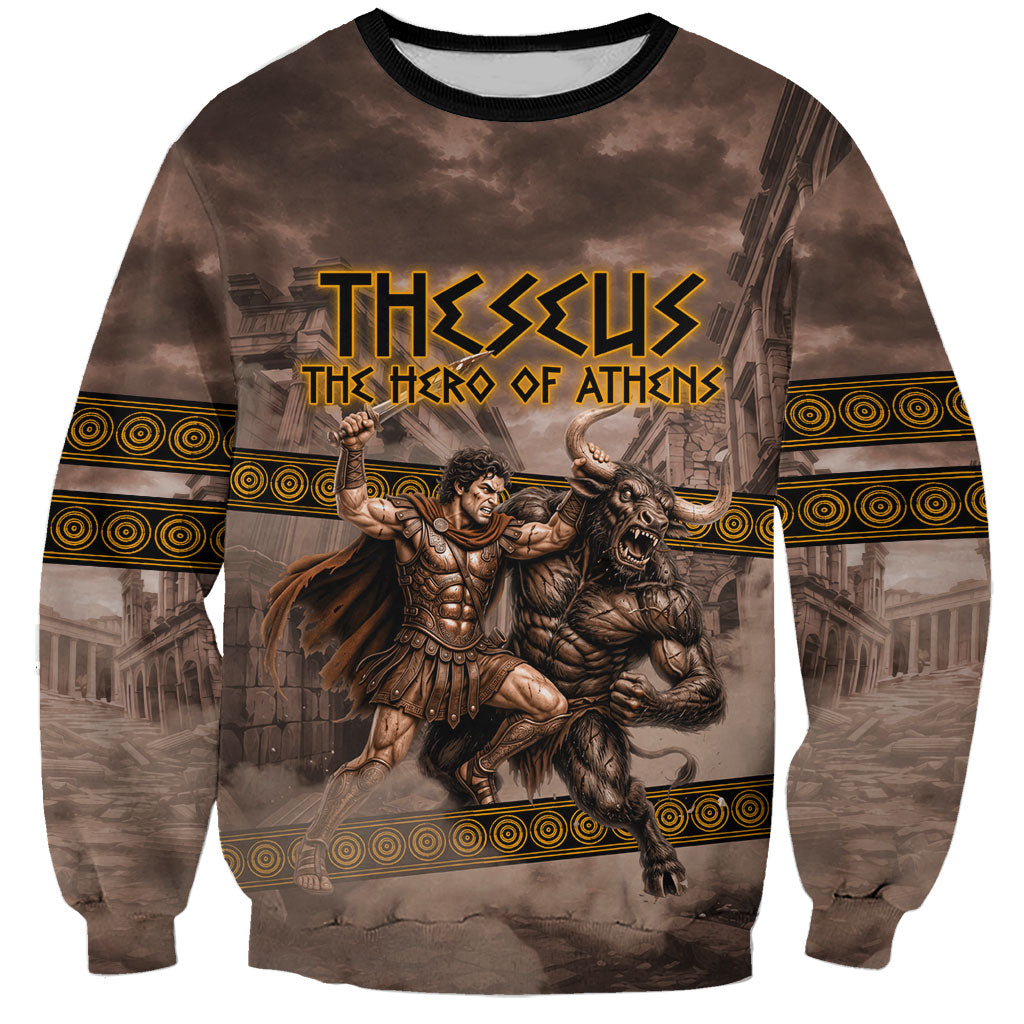 Theseus The Hero Of Athens Sweatshirt Greek Mythology Minotaur Ancient Warrior Art