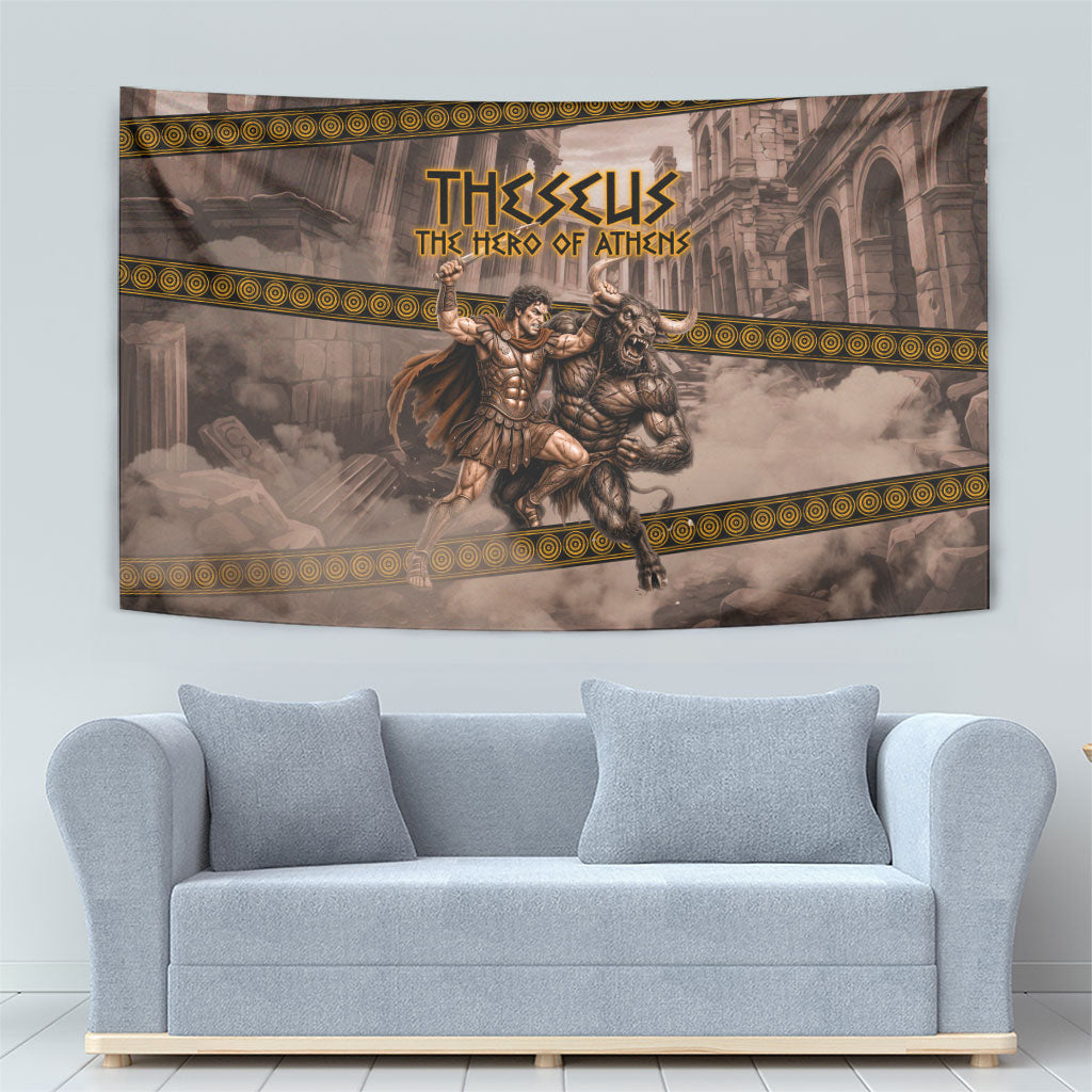 Theseus The Hero Of Athens Tapestry Greek Mythology Minotaur Ancient Warrior Art