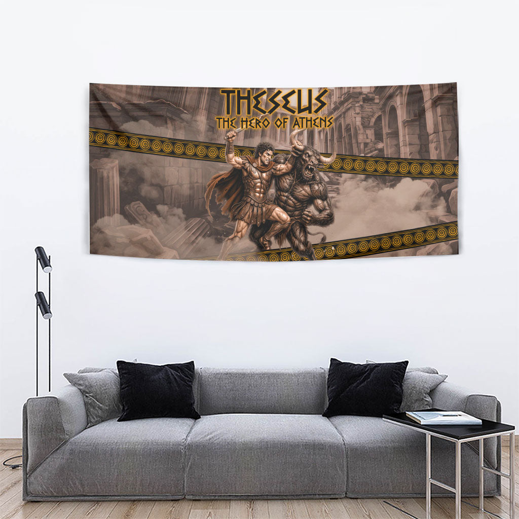 Theseus The Hero Of Athens Tapestry Greek Mythology Minotaur Ancient Warrior Art