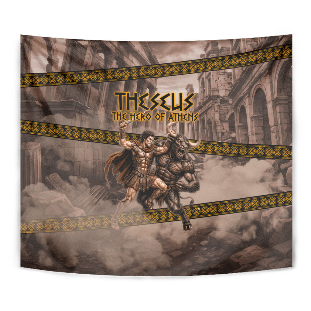 Theseus The Hero Of Athens Tapestry Greek Mythology Minotaur Ancient Warrior Art