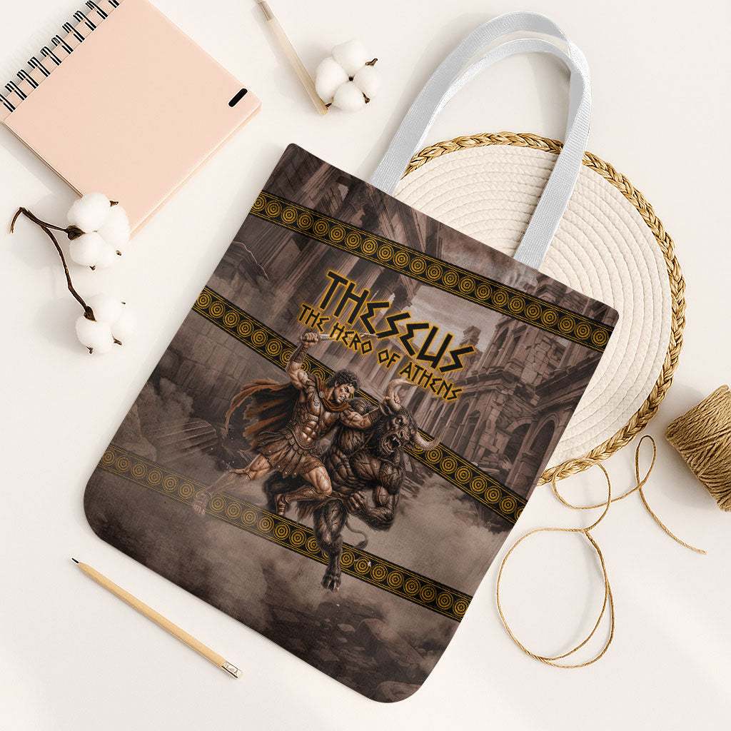 Theseus The Hero Of Athens Tote Bag Greek Mythology Minotaur Ancient Warrior Art