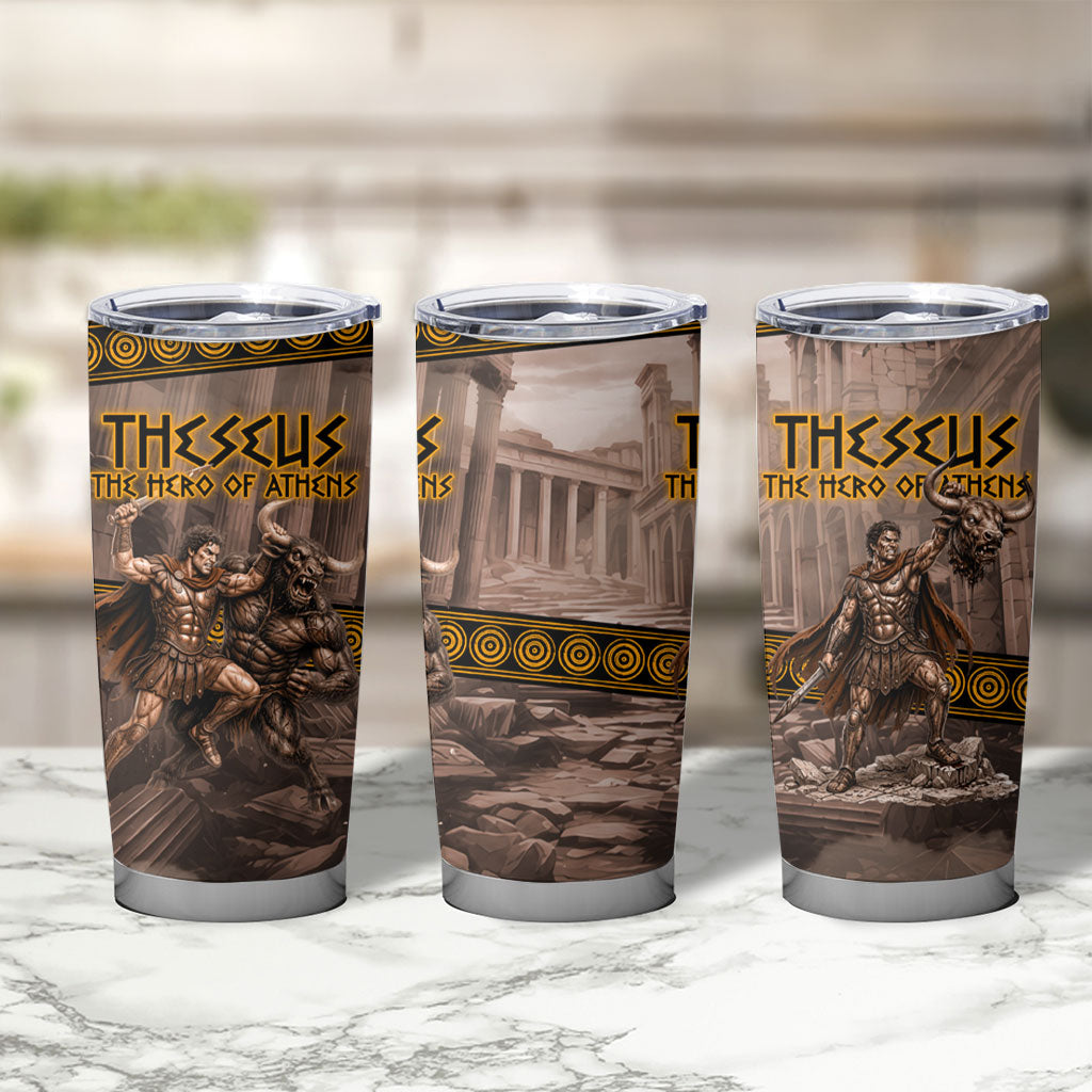Theseus The Hero Of Athens Tumbler Cup Greek Mythology Minotaur Ancient Warrior Art