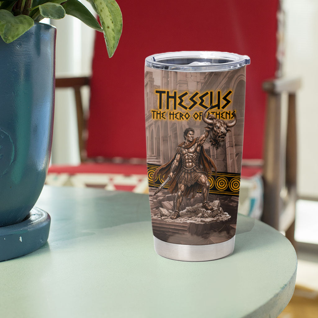 Theseus The Hero Of Athens Tumbler Cup Greek Mythology Minotaur Ancient Warrior Art