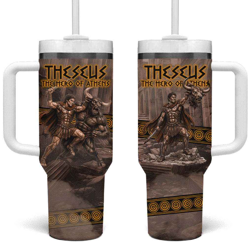 Theseus The Hero Of Athens Tumbler With Handle Greek Mythology Minotaur Ancient Warrior Art