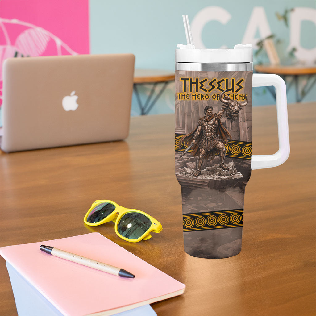 Theseus The Hero Of Athens Tumbler With Handle Greek Mythology Minotaur Ancient Warrior Art