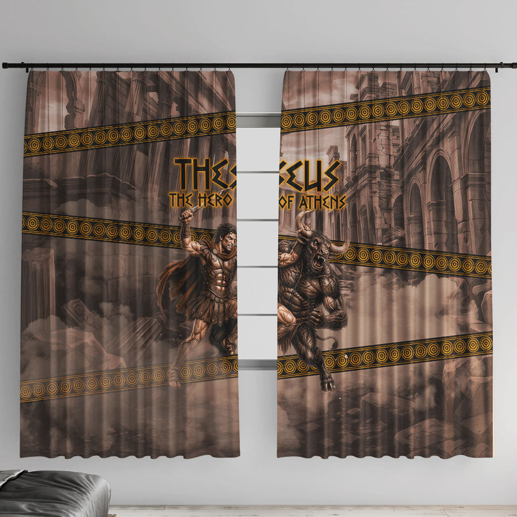 Theseus The Hero Of Athens Window Curtain Greek Mythology Minotaur Ancient Warrior Art