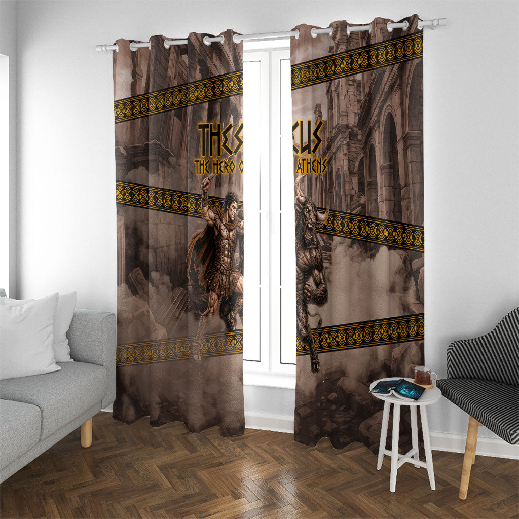 Theseus The Hero Of Athens Window Curtain Greek Mythology Minotaur Ancient Warrior Art
