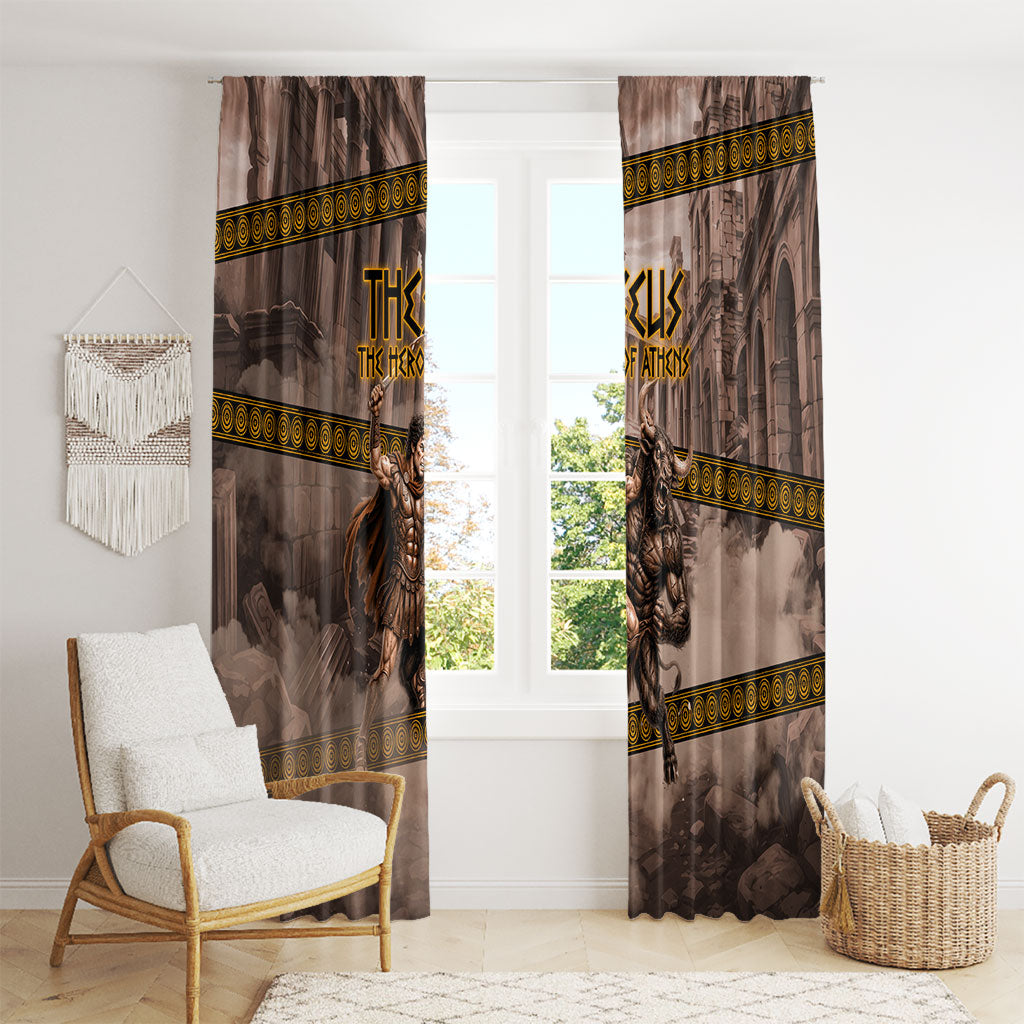 Theseus The Hero Of Athens Window Curtain Greek Mythology Minotaur Ancient Warrior Art