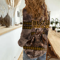 Theseus The Hero Of Athens Women Casual Shirt Greek Mythology Minotaur Ancient Warrior Art