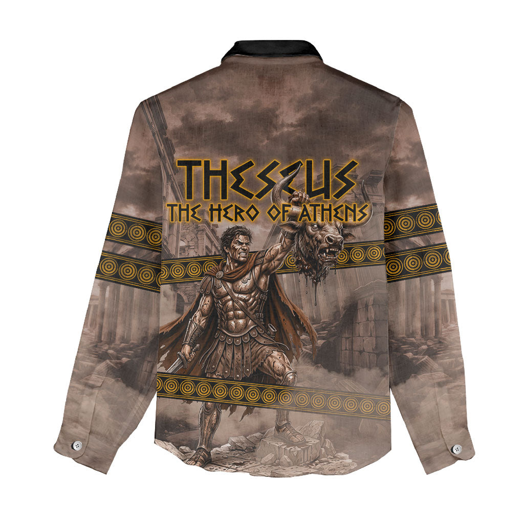 Theseus The Hero Of Athens Women Casual Shirt Greek Mythology Minotaur Ancient Warrior Art