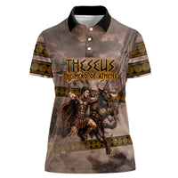 Theseus The Hero Of Athens Women Polo Shirt Greek Mythology Minotaur Ancient Warrior Art