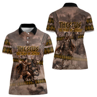 Theseus The Hero Of Athens Women Polo Shirt Greek Mythology Minotaur Ancient Warrior Art